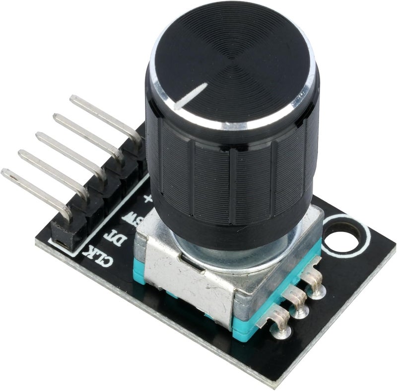MTDELE 5Pcs 360 Degree Rotary Encoder Module Compatible with for Arduino Audio Electric Fan Light Control etc with Black Knobs Cap KY-040 - Image 5
